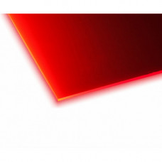 Cast acrylic (plexiglass) 3 mm, red FLUOR