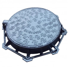 Cast-iron sewer hatch of heavy type S250 with lock and HF hinge