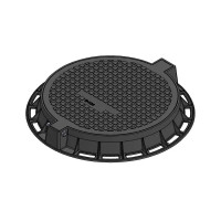 Cast-iron sewer main hatch type D400 with lock and HF hinge with rubber gasket