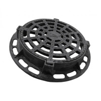 Round cast-iron storm water inlet type "DK" with lock (IN)