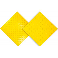 Тактильна бетонна плитка "Конус" 400х400х60 мм жовта ГОСТ ISO 23599:2017