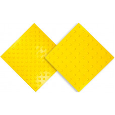 Tactile concrete tile "Cone" 400х400х60 mm yellow GOST ISO 23599: 2017