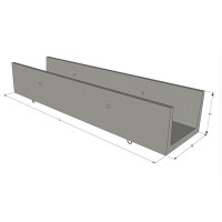 Reinforced concrete tray L 4-8-1