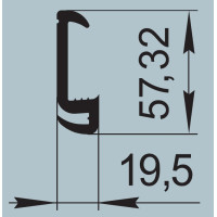 Ущільнювач для залізничного транспорту 19,5х57,32 мм  Ем-33.15.130