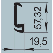 Ущільнювач для залізничного транспорту 19,5х57,32 мм  Ем-33.15.130