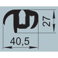Ущільнювач для залізничного транспорту 40,5х27 мм  I.2515