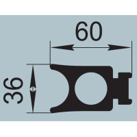 Ущільнювач для залізничного транспорту 36х60 мм  I.2586