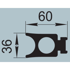 Ущільнювач для залізничного транспорту 36х60 мм  I.2586
