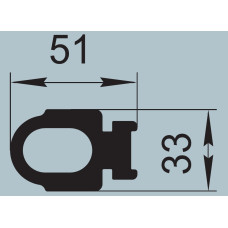 Ущільнювач для залізничного транспорту 51х33 мм  I.2587