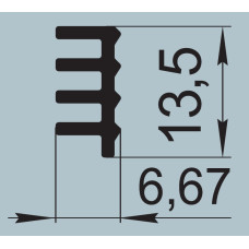 Ущільнювач спеціального призначення 6,67х13,5 мм  I.2257