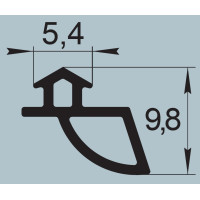 Window seal No. 3 to the profile "Steko" 5.4x9.8 mm I.2993
