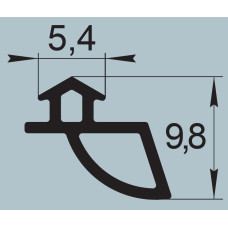 Ущільнювач віконний №3 до профілю "Steko" 5,4 х9, 8 мм I.2993