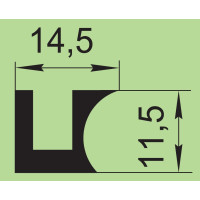 Ущільнювач силіконовий 14,5 х11,5 мм I.2065