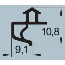 Ущільнювач віконний №4 до профілю "Steko" 9,1 х10, 8 мм I.3263