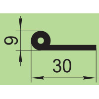 Ущільнювач силіконовий 9х30 мм  I.2078