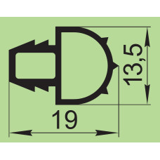 Ущільнювач силіконовий 19х13,5 мм  I.2841