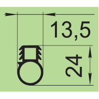 Ущільнювач силіконовий 13,5х24 мм  I.2136