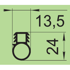 Ущільнювач силіконовий 13,5х24 мм  I.2136