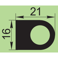 Silicone seal 16х21 mm  I.22665