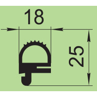 Ущільнювач силіконовий 18х25 мм  I.22168