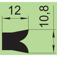 Ущільнювач силіконовий 12х10,8 мм  I.22191