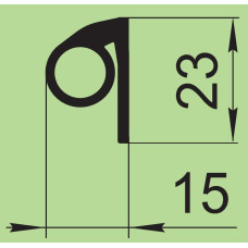 Ущільнювач силіконовий 15х23 мм  I.22270