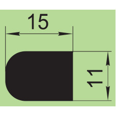 Ущільнювач силіконовий 15х11 мм  I.22279