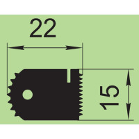 Silicone seal 22х15 mm  I.22297