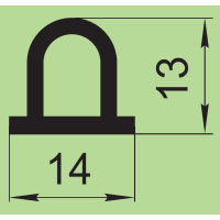Silicone seal 14х13 mm  I.2339