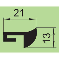 Silicone seal 21х13 mm  I.2342