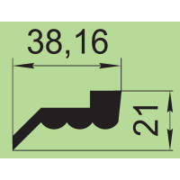 Ущільнювач силіконовий 38,16х21 мм  I.2372