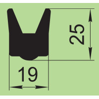Ущільнювач силіконовий 19х25 мм  I.2449