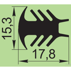 Ущільнювач силіконовий 15,3х17,8 мм  I.2697