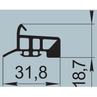 Sealant for aluminum profile structures 31,8х18,7 mm  I.2385 A