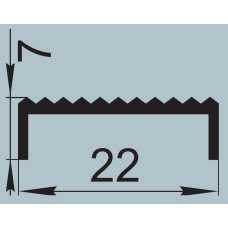 Ущільнювач для алюмінієвих профільних конструкцій 7х22 мм  РУ-20Н