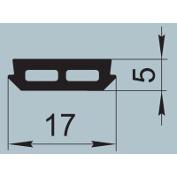 Sealant for aluminum profile structures 17х5 mm  FRK 09