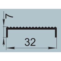 Ущільнювач для алюмінієвих профільних конструкцій 7х32 мм  РУ-30Н