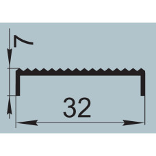 Ущільнювач для алюмінієвих профільних конструкцій 7х32 мм  РУ-30Н