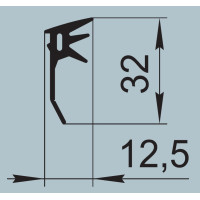 Sealant for aluminum profile structures 12,5х32 mm  Е01011