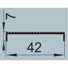Ущільнювач для алюмінієвих профільних конструкцій 7х42 мм  РУ-40Н