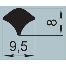 Ущільнювач для автомобільного транспорту 9,5х8 мм  ПР-028
