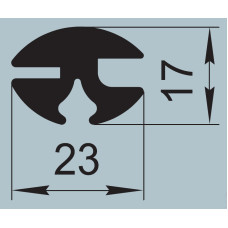 Ущільнювач для автомобільного транспорту 23х17 мм ПР-004