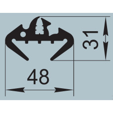 Ущільнювач для автомобільного транспорту 48х31 мм ПР-015