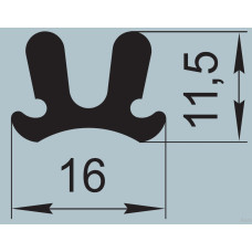 Ущільнювач для автомобільного транспорту 16х11,5 мм ПР-043