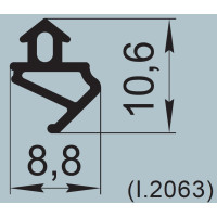 Door seal 8.8x10.6 mm K 006
