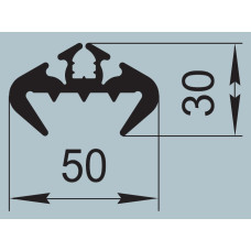 Ущільнювач для автомобільного транспорту 50х30 мм ПР-186-10