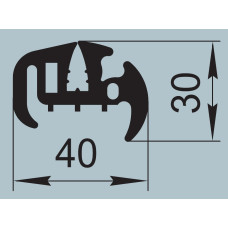 Ущільнювач для автомобільного транспорту 40х30 мм ПР-284