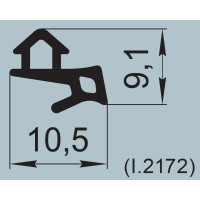 Ущільнювач склопакета 10,5х9,1 мм  К 007