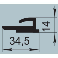 Ущільнювач для автомобільного транспорту 34,5х14 мм ПР-505