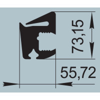 Seal for railway transport 55.72x73.15 mm  PR-421